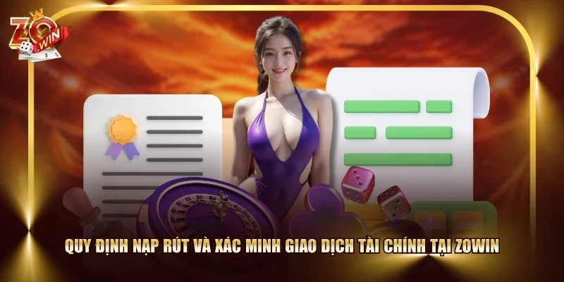 Quy định nạp rút và xác minh giao dịch tài chính tại ZOWIN